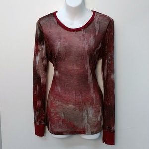 BKE Sheer Long-Sleeve Top